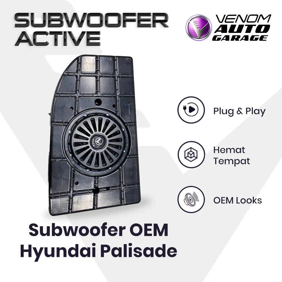 Venom Subwoofer Mobil Hyundai Palisade OEM Looks Plug and Play