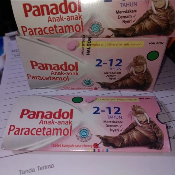 1strip 10tablet panadol anak