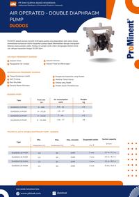 Gambar Double Diaphragm Air Operated Pump Doudos ProMinent - Duodos 10 PVDF dari ProMinent by PTDSAK Kota Administrasi Jakarta Pusat 2 Tokopedia