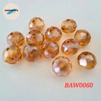 Gambar Manik-manik kristal  ceko rondelle warna brown ochre semi opaque isi 12 pcs dari Kursuskriya Kota Administrasi Jakarta Selatan 2 Tokopedia