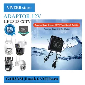 Adaptor kamera CCTV 12V/2A input ac100V-240V Camera Hitam