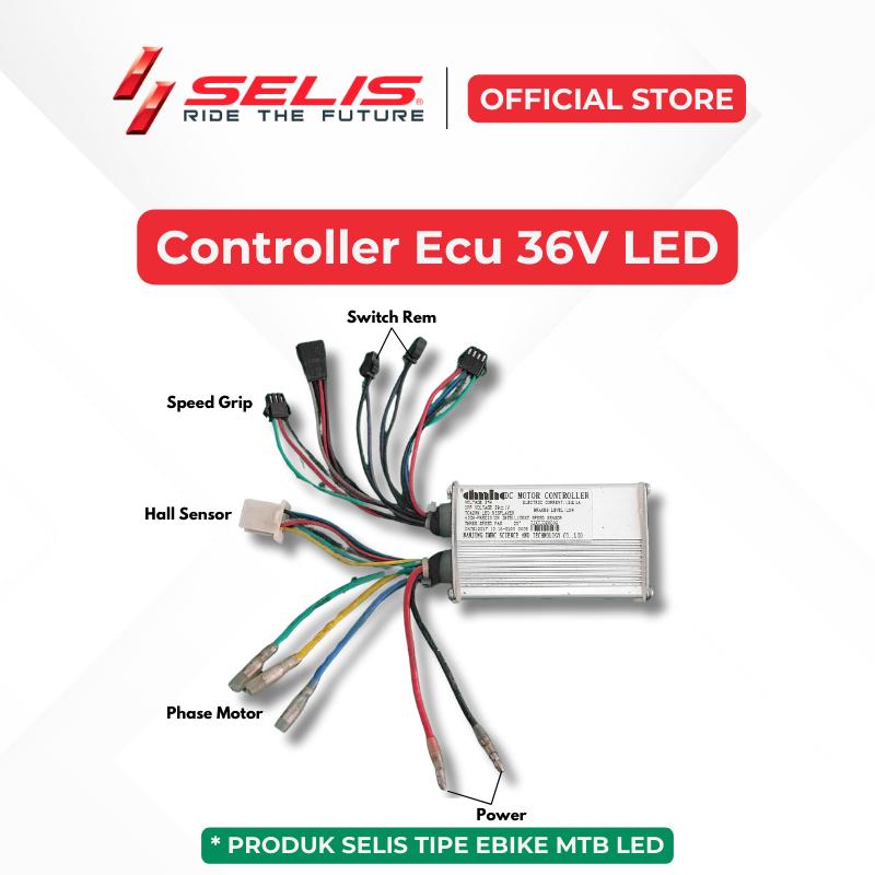 SELIS - Controller Ecu 36 Volt 250 Watt LED Sepeda Motor listrik Universal ( Controller )