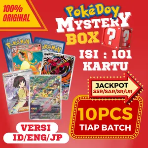 Mystery Box Pokedoy Kartu Pokemon Indonesia TCG Foil SAR V UR SR S EX