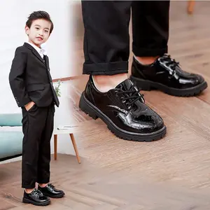 Sepatu kulit Anak Laki-laki, Sepatu Formal Anak Cowok motif tali 29