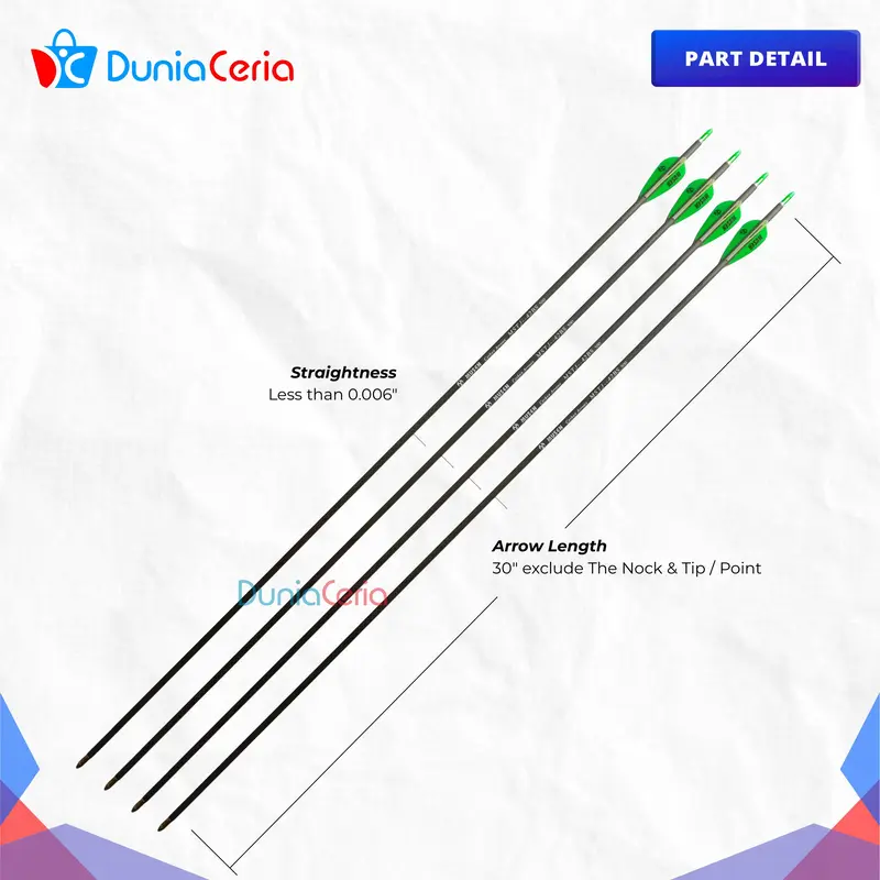 Anak Panah Arrow Musen 6mm Spine 700 Pure Carbon MSTJ-42BS 1