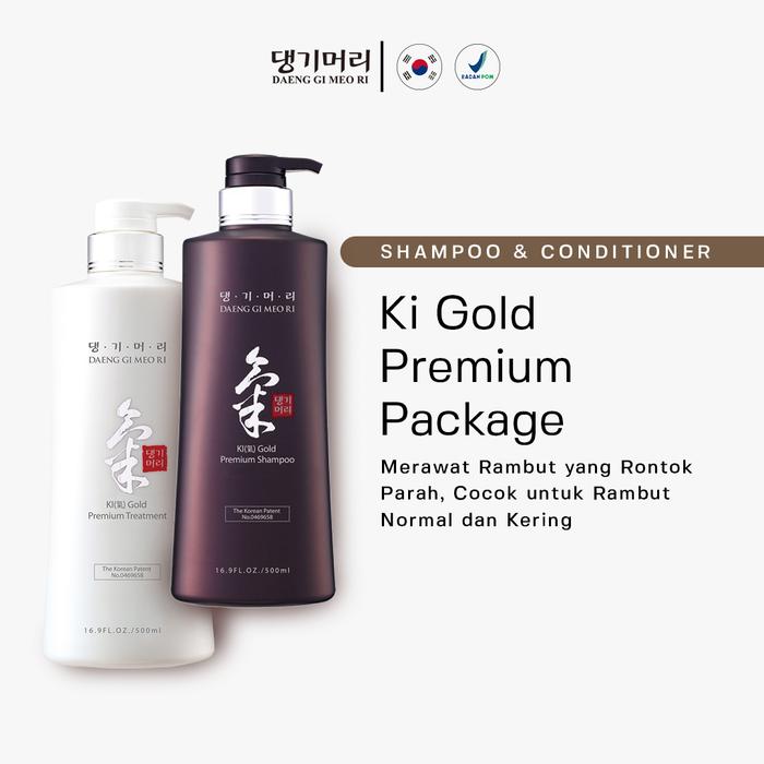 Gambar Daeng Gi Meo Ri - Paket Ki Gold Premium Shampoo + Conditioner 500ml - Shampoo perawatan rambut rontok - Conditioner pria dan wanita - Conditioner rambut rontok - Shampoo anti rambut rontok dan rusak [Official Store] dari Daeng Gi meo Ri Kota Administrasi Jakarta Barat Tokopedia