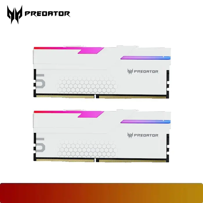 PREDATOR BL.9BWWR.423 | Predator Hermes RGB 64GB (2x32GB) DDR5 DRAM 6400MHz CL32 AMD EXPO & Intel XMP Memory Kit - White