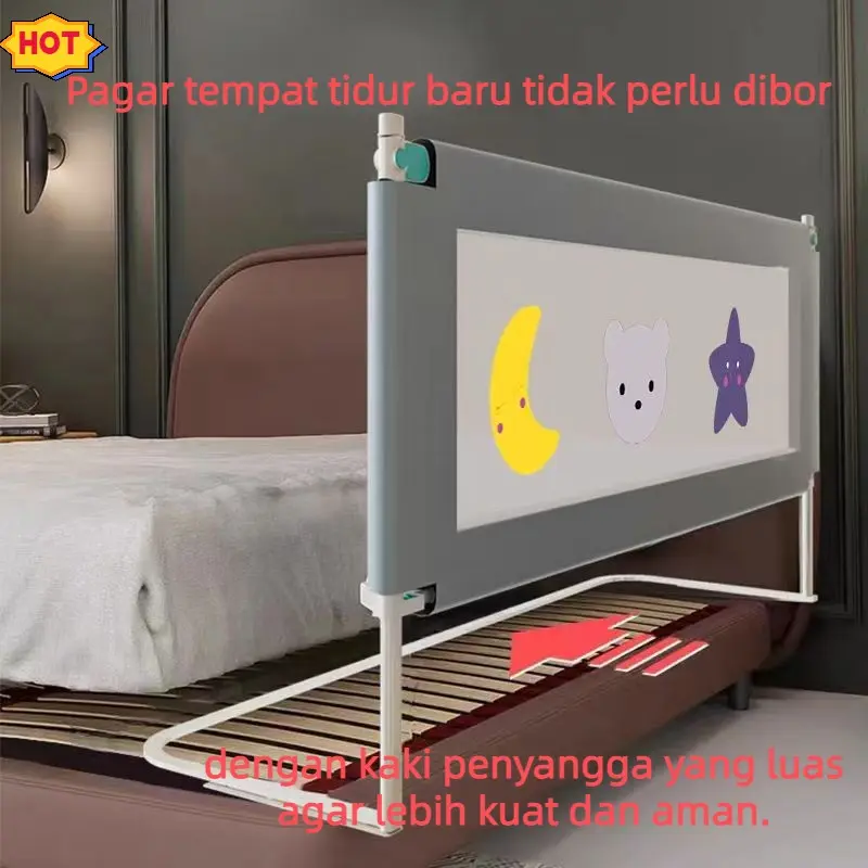 Bed Rail Safety Gate Baby Pagar Pembatas Pengaman Tempat Tidur Bedrail Kuat 2