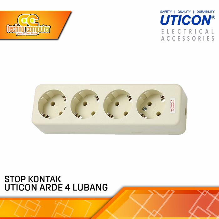 Gambar STOP KONTAK / TERMINAL UTICON ARDE 4 LUBANG dari Techno Computer Bali Kota Denpasar Tokopedia