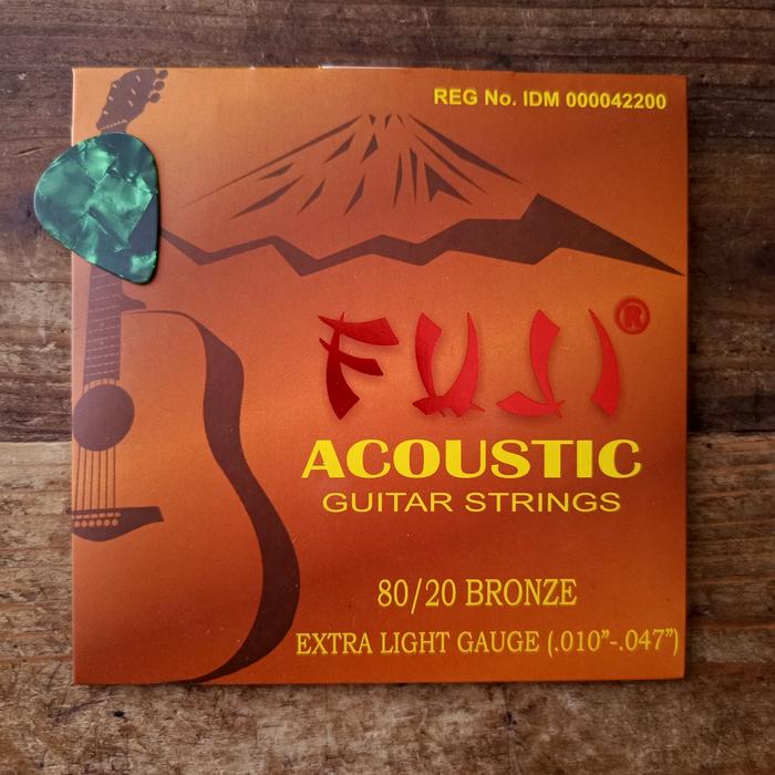 Gambar Senar Gitar Akustik Fuji Original - 10/47 Free Pick - Senar Gitar Fuji Acoustic Original dari debalisale Kota Denpasar Tokopedia