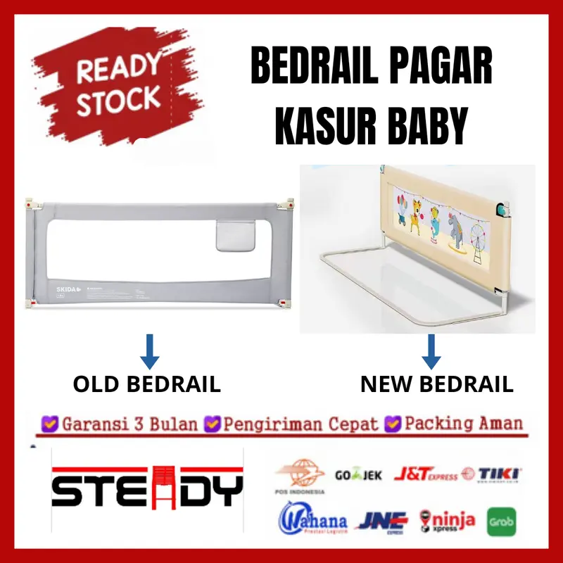 Bed Rail Safety Gate Baby Pagar Pembatas Pengaman Tempat Tidur Bedrail Kuat 0