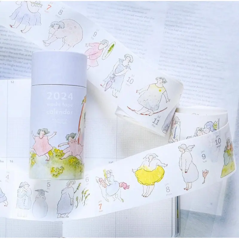Sample 1 Month / 30 hari Dodolulu Washi Tape 2024, Dodolulu Desk Calendar, Sora Calendar, Yiyu Florist Calendar 1