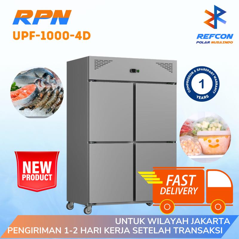S/S Upright Freezer RPN UPF 1000 4D / UPF10004D / UPF1000 950 Liter 4 ...