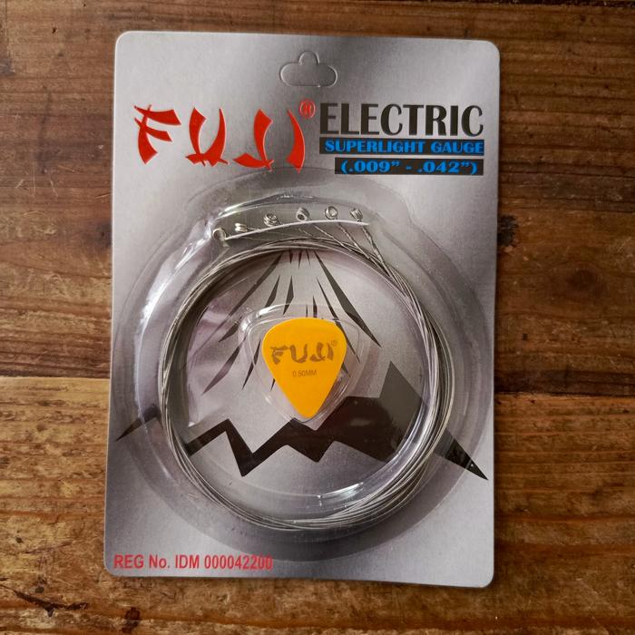 Gambar Senar Gitar Elektrik Fuji Original - 09/42 Free Pick dari debalisale Kota Denpasar Tokopedia