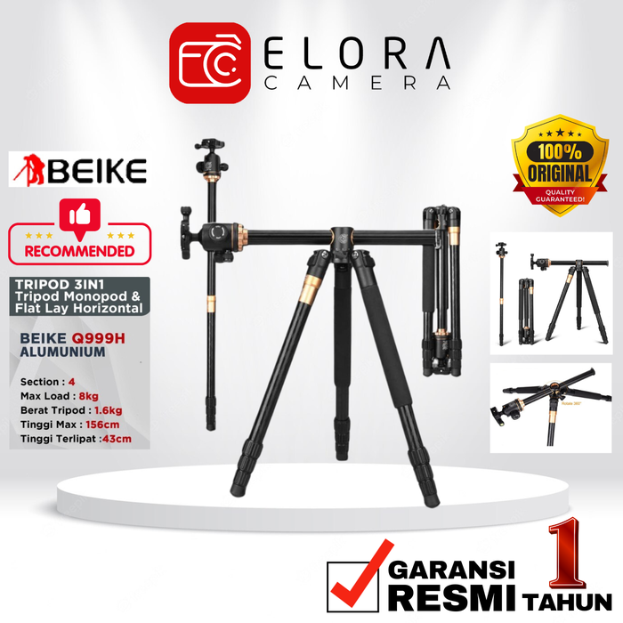 Jual BEIKE QZSD Q-999H Professional Tripod / Beike Q999H - Kota Bekasi ...