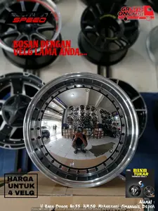 PROMO VELG MOBIL RING 14 UNTUK AVANZA XENIA JAZZ BRIO WULING AIR EV  R14 HSR MIRROR - TOKO VELG DEPOK CIMANGGIS
