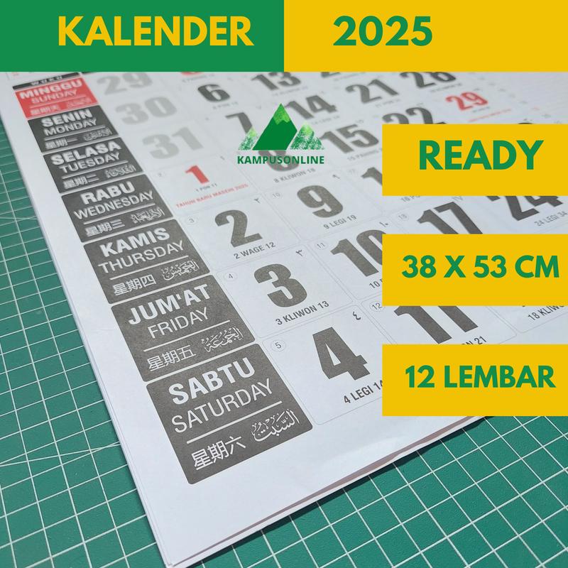 PROMO KALENDER DINDING 38 CM x 54 CM TERMURAH EDISI TERBARU 5