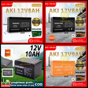 BATTERY/AKI SPRAYER VARIASI 12V 8AH/9AH/10AH(BERGARANSI - AKI ACCU UPS BATERAI SPRAYER ELEKTRIK 12V )