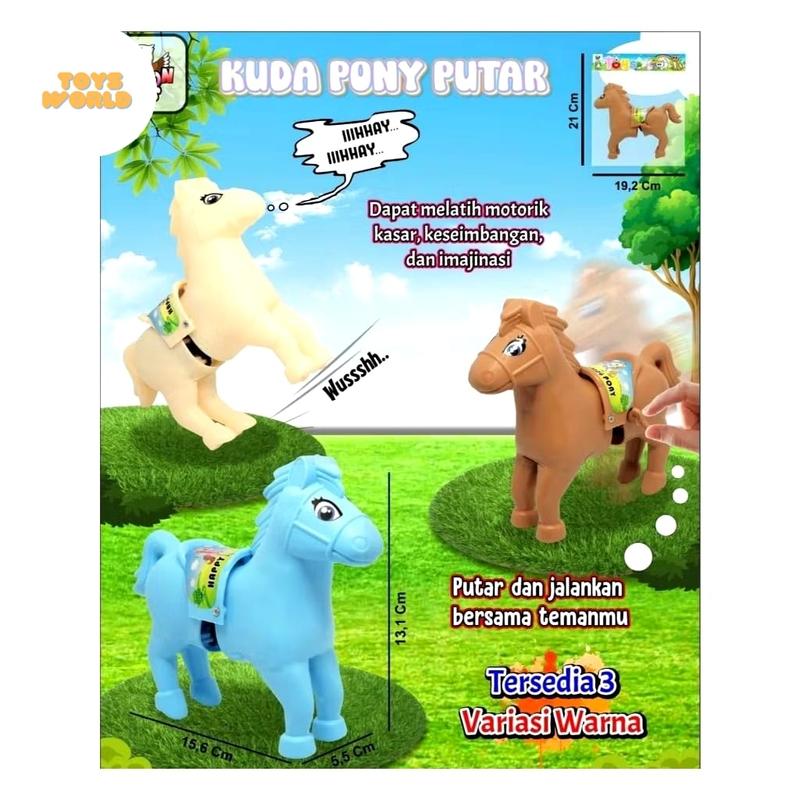 Mainan Anak Kuda Poni Berjalan Kuda Poni Putar AR162 3
