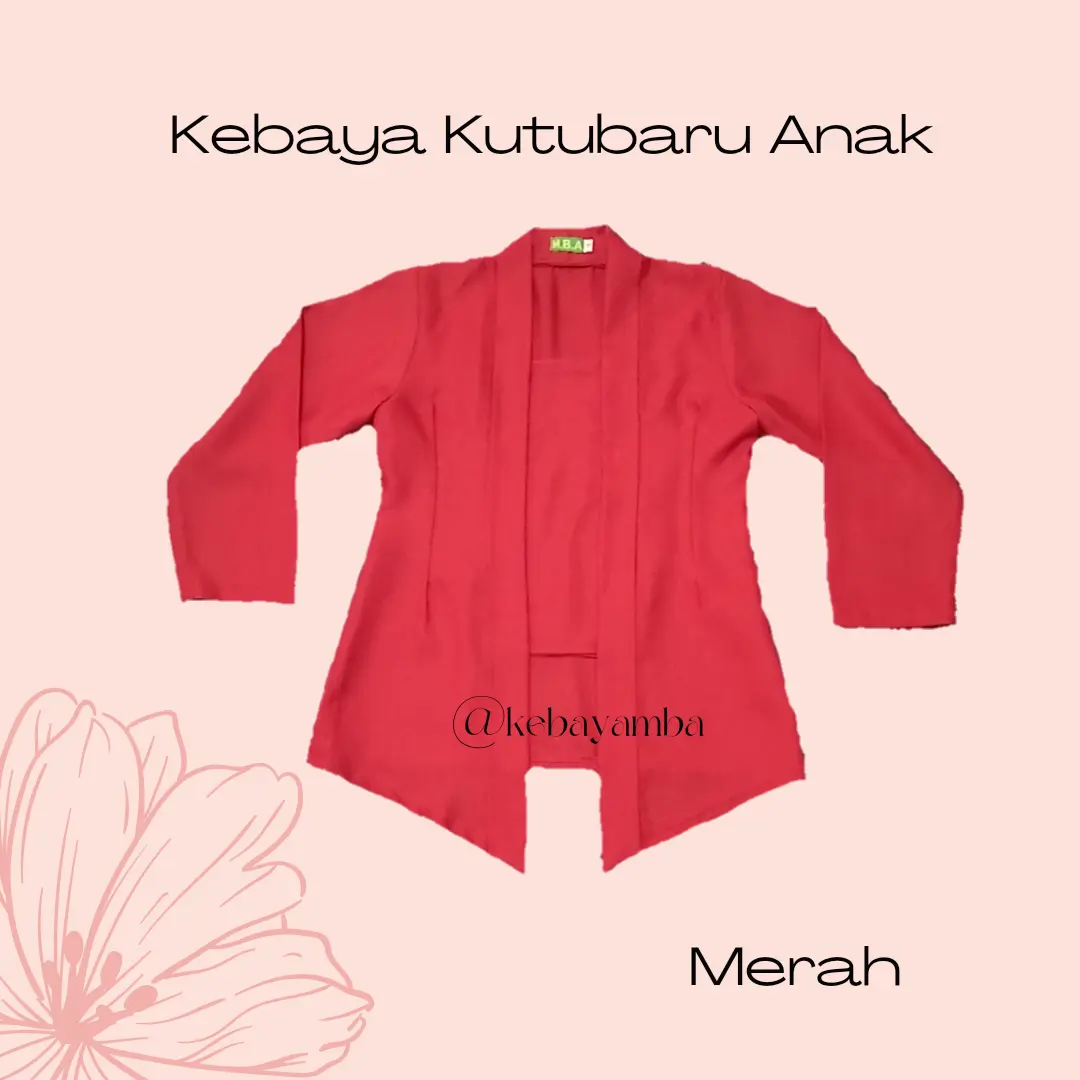 Kebaya Anak Kutu Baru Umur 5 - 12 Thn