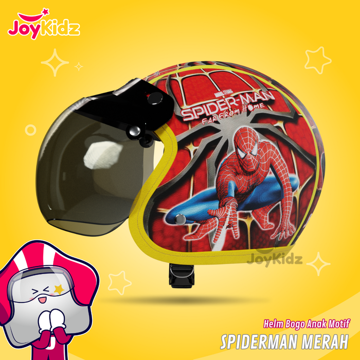 Gambar Helm anak bogo Spiderman usia 2-6 Thn Merah dari JoyKidz Kota Surabaya Tokopedia