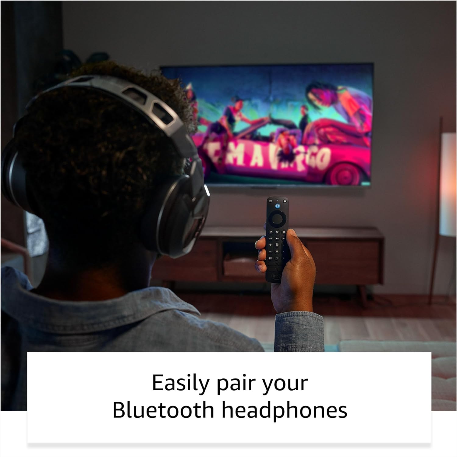 Amazon Alexa Voice Remote Pro, includes remote finder, TV controls, backlit buttons, requires compatible Fire TV device