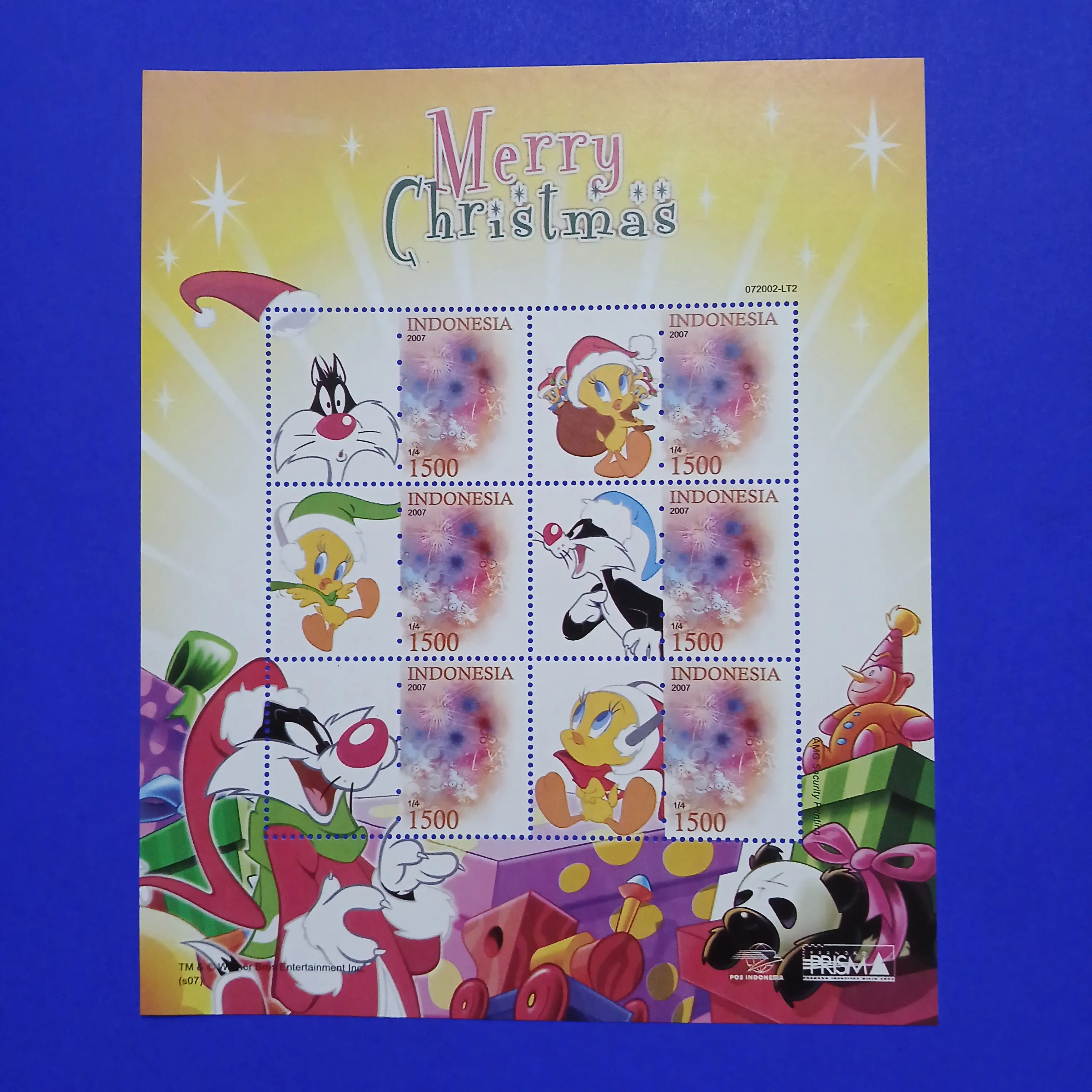 Prangko Indonesia Kartun Sylvester & Tweety Minisheet