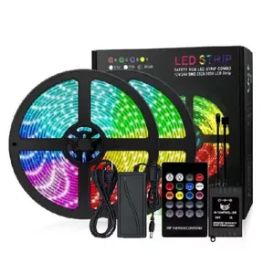 Lampu Led Strip 5050 RGB 20M Remot Control Sensor KEY