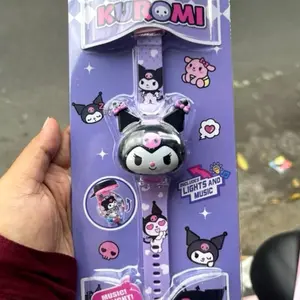 JAM TANGAN ANAK MUSIK KUROMI KEPALA KARAKTER KUROMI
