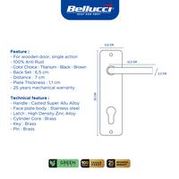 Gambar Bellucci Door Handle A8 Aster MB Kunci Pintu Rumah Satu Set Minimalis Modern High Security dari ONASSIS BELLUCCI OFFICIAL Kota Tangerang 2 Tokopedia