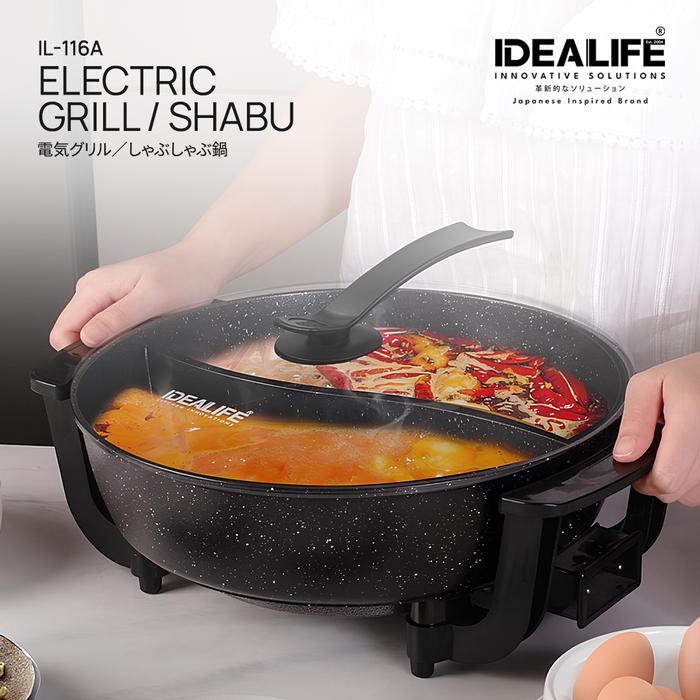 Gambar IDEALIFE - Electric Grill / Shabu - Panci Shabu Shabu Listrik IL-116A dari IDEALIFE ONLINE STORE Kota Administrasi Jakarta Utara Tokopedia