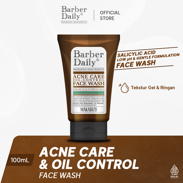 Gambar Barber Daily Acne Care & Oil Control Face Wash 100mL dari Makarizo Kota Administrasi Jakarta Timur Tokopedia