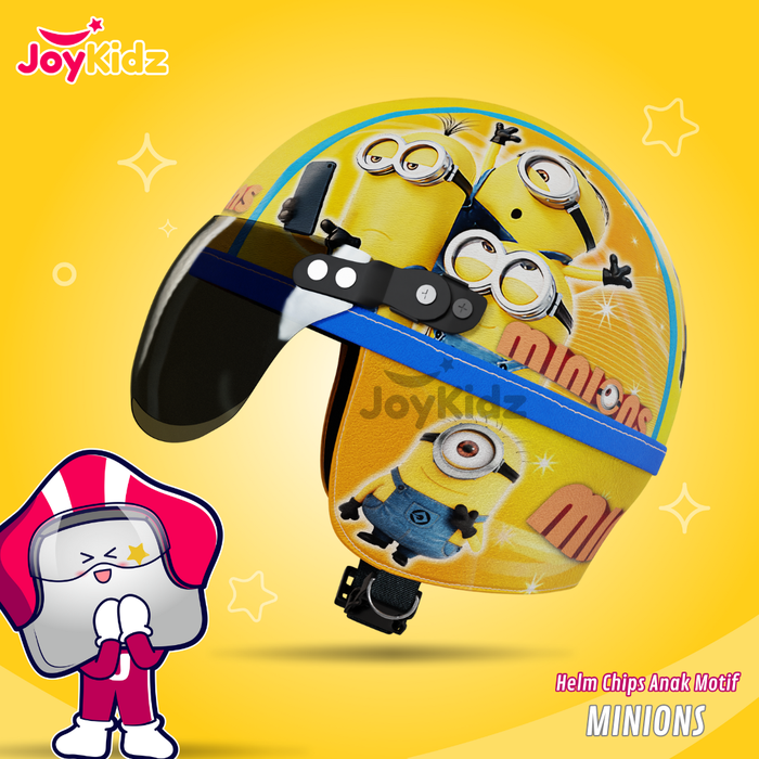 Gambar Helm anak karakter motif minion dari JoyKidz Kota Surabaya Tokopedia