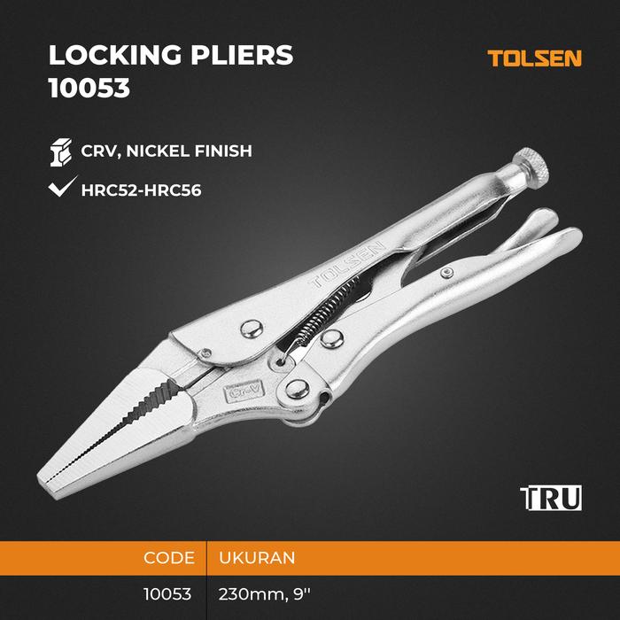 Gambar Tang Pengunci Pegangan Catok Panjang / locking pliers 9inch 10053 TOLSEN dari Truteknik Kota Tangerang Tokopedia