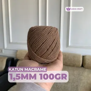 Tali Katun Macrame 1,5MM NATURAL WARNA Murah Berkualitas