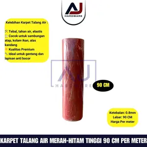 Karpet Talang Air Merah Hitam 90 CM Tebal, Tahan Air Untuk Atap dan Alas Kandang Per Meter