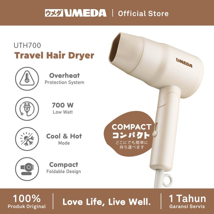 Gambar Umeda Travel Hair Dryer UTH700 / Pengering Rambut dari UMEDA Kota Administrasi Jakarta Utara Tokopedia
