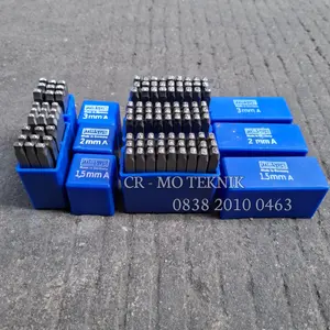 Ketok Huruf & Angka Set 3 Mm Stamp Punch Masus Germany A - Z & 0 - 9