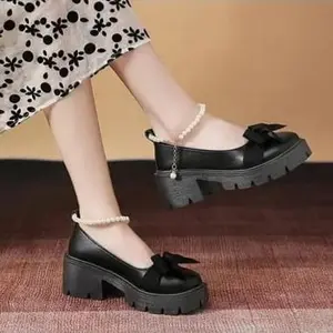 SEPATU WANITA HITAM BLACK KOREAN STYLE KEKINIAN KERJA KANTOR PESTA KASUAL KONDANGAN DOCKMART PEARL PANTOFEL MARY JANE SEPATU PITA KULIT PREMIUM SINTETIS FASHION KOREA MODEL TERBARU MODIS ELEGAN TRENDY STYLISH CEWEK CASUAL BRANDED MEWAH MURAH TERMURAH