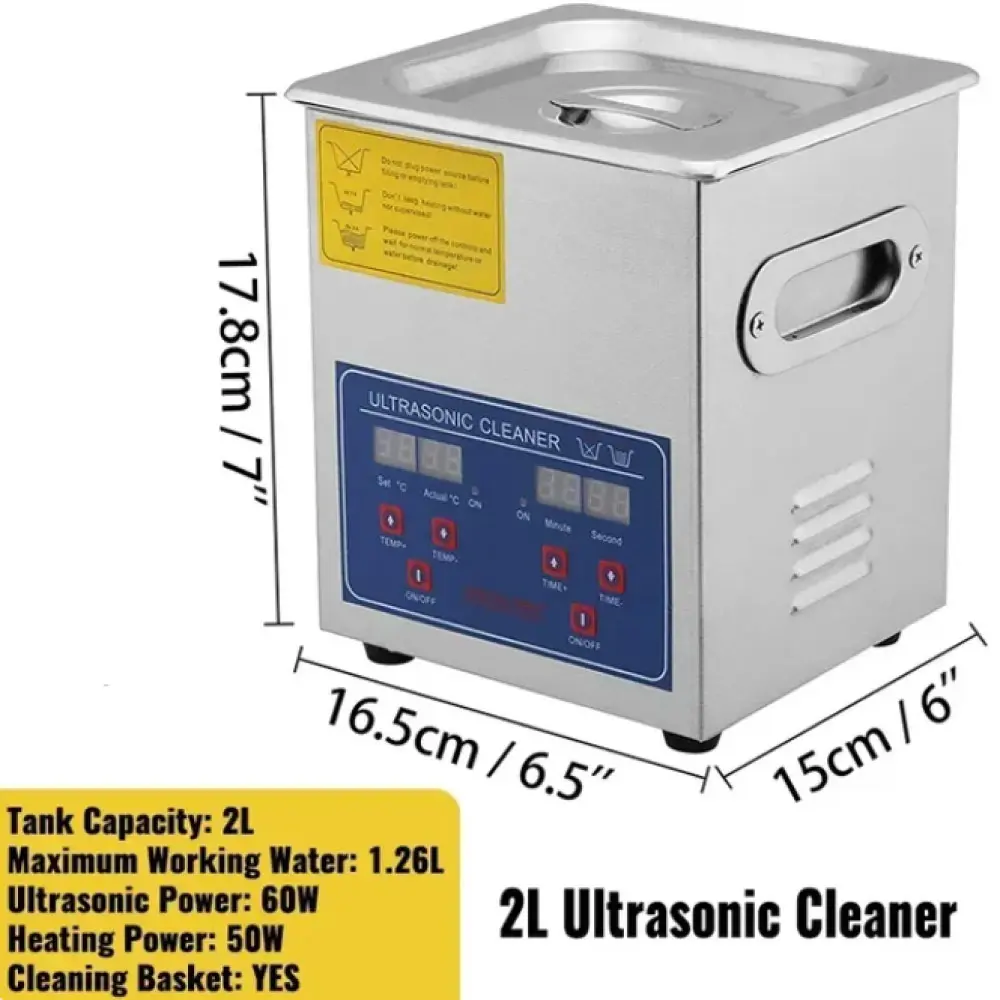 Mesin Pembersih Perhiasan Ultrasonic Cleaner 2L 60W VEVOR