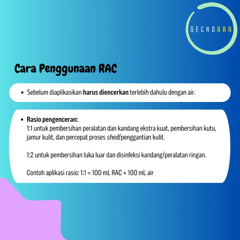 Repho Antiseptic Cleaner RAC Repack Antiseptik Kebersihan Disinfektan Kandang Kotak Akuarium Reptil Gecko AFT Bearded Dragon 2