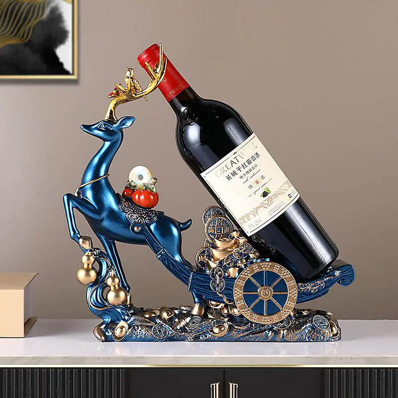 Nordic Ornament Gold Horse Wine Holder / Dekorasi Pajangan Kuda Gold 0