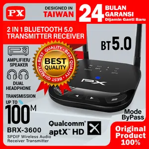 Bluetooth Audio 2in1 Receiver Transmitter 5.0 HD stereo PX-BRX-3600