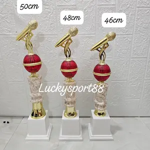 trophy Piala cup mini marmer mic tangga nada nyanyi 1 set