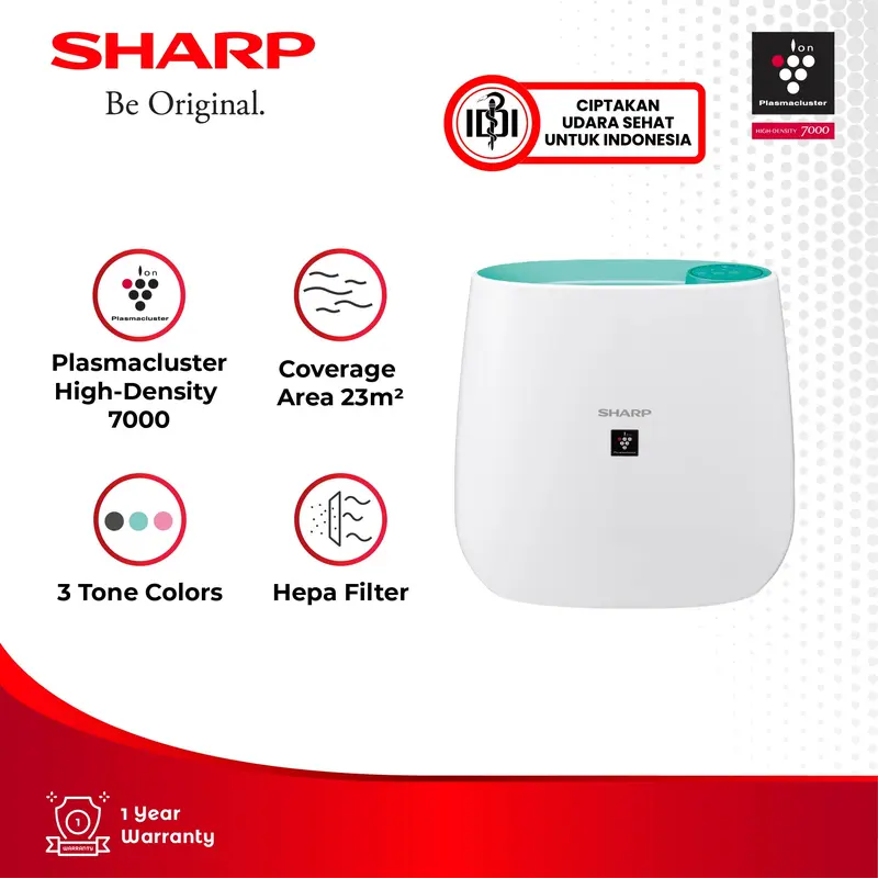 Sharp Air Purifier FP-J30Y-Black / Pink / Aqua Blue 1