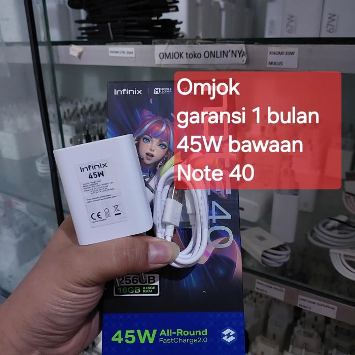 Gambar Adaptor kepala charger Infinix Note 40 / Note 40 pro 5G 45W original Copotan asli - kabel dari omjok Kota Administrasi Jakarta Utara Tokopedia