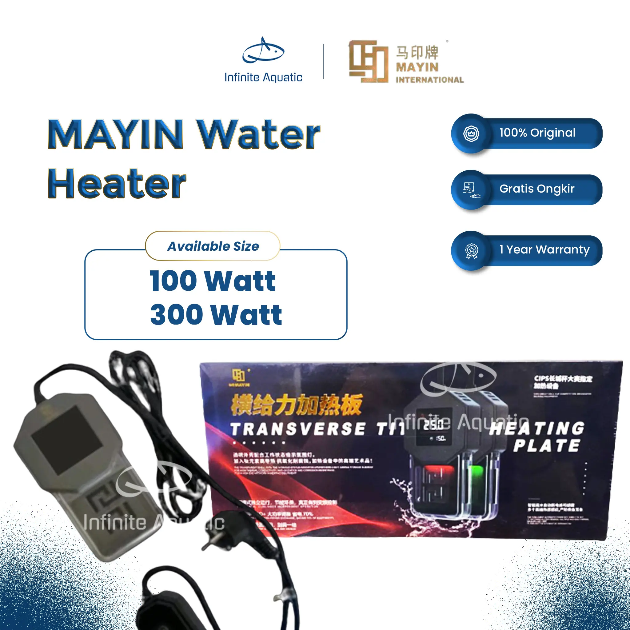 Mayin International Heater Pemanas Penghangat Air Aquarium Ikan