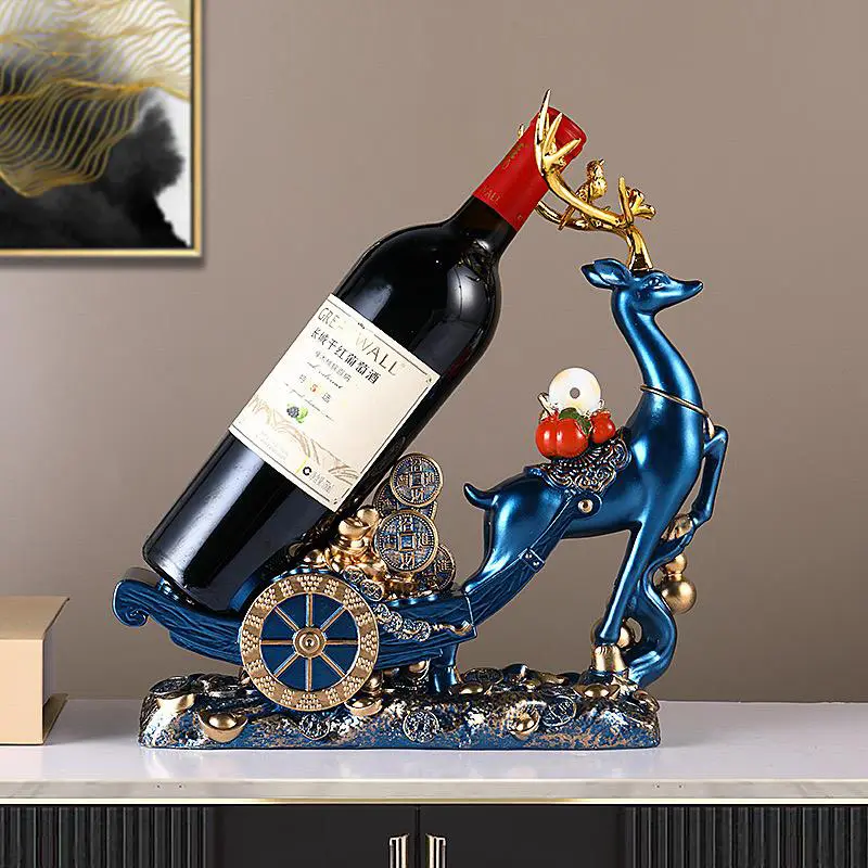 Nordic Ornament Gold Horse Wine Holder / Dekorasi Pajangan Kuda Gold 4