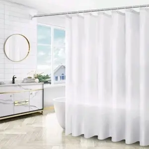 Shower Curtain Putih 180 x 180 / Tirai Kamar Mandi Putih