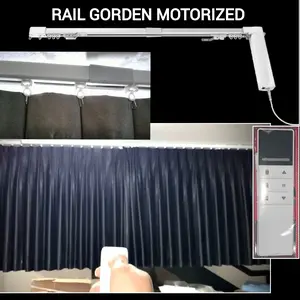 Rail Gorden Remote Motorized Smart Curtain Track Otomatis